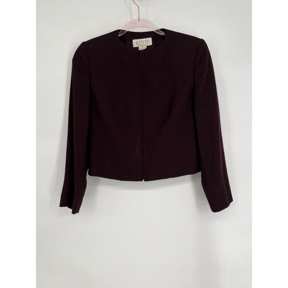 Petite Sophisticate Woolβ Blend Blazer Jacket Career Office Purple Size 0